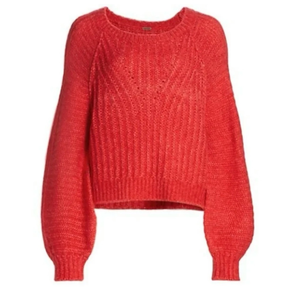 SOLD. Free People Carter red pullover sweater XS
